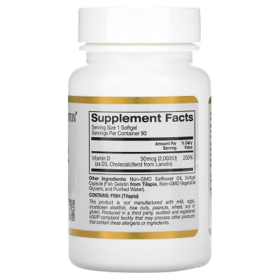 Вітамін D3, California Gold Nutrition