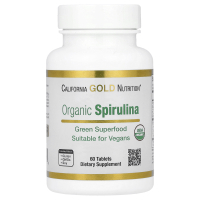 California Gold Nutrition, органічна спіруліна, 1500 мг, 60 таблеток (500 мг у таблетці)