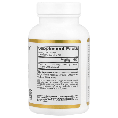 Вітамін D3, California Gold Nutrition