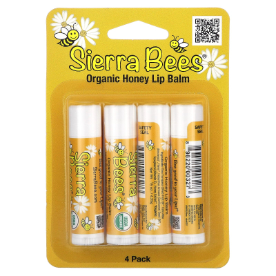 Органічні бальзами для губ, медовий, Sierra Bees