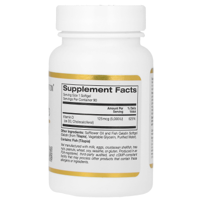 Вітамін D3, California Gold Nutrition