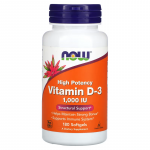 Вітамін D3, високоефективний, NOW Foods