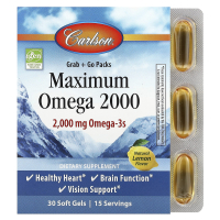 Maximum Omega 2000, натуральний лимонний смак, Carlson
