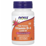 Вітамін D3, високоефективний, NOW Foods
