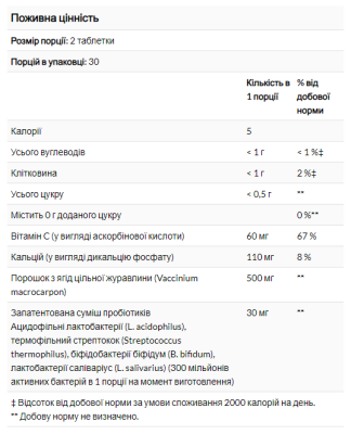 Журавлина з пробіотиком, 21st Century