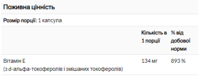 Вітамін E зі змішаними токоферолами, Swanson
