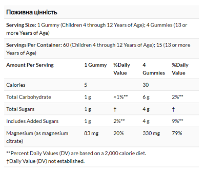 Комплекс з магнієм для дітей, солодкі цитрусові, Natural Vitality